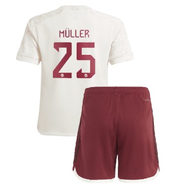 Bayern Munich Thomas Muller #25 Tredje Kläder Barn 2023-24 Kortärmad (+ Korta byxor)